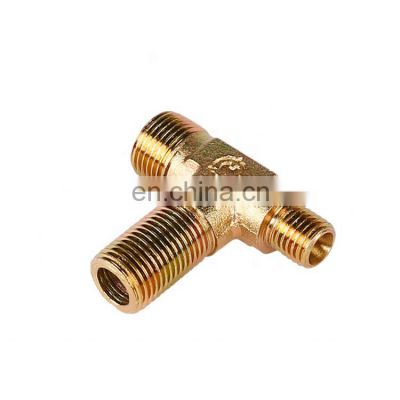 Copper brass connector tee hose fitting hydraulic water connectors casting forging in factory price