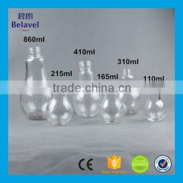 410ml 310ml Light Bulb Glass Juice Bottle Unique Glass Beverage Bottle photo-5