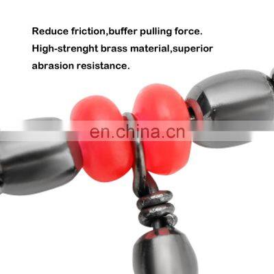 JOHNCOO Fishing Snap Swivel 3 Way Swivel Barrel Ring Hook Lure Line Stainless Steel Connector Beaded Fishing Accessory photo-4