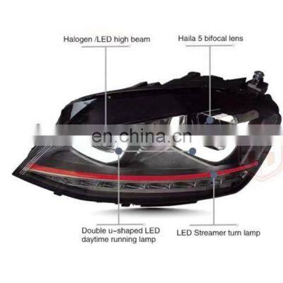 Upgrade Led Double U Headlamp Headlight Plug and Play for VW Volkswagen Golf 7 Head Lamp Head Light 2014-2017 photo-3