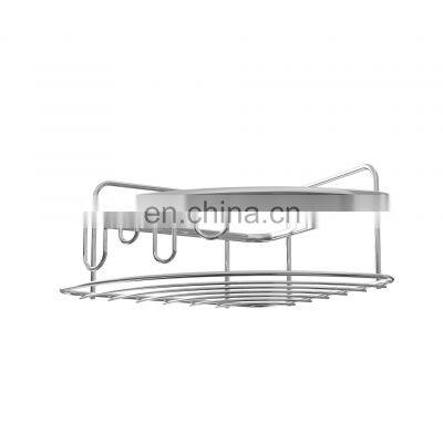 Wall Mounted Stainless Steel Storage Holders Rack Kitchen Corner Shelf Rack Bathroom Corner Rack photo-2