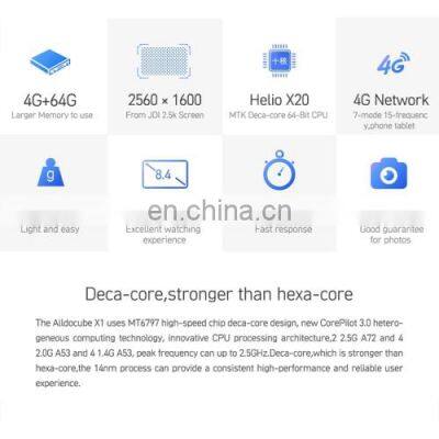 Wholesale Android 7.1 ALLDOCUBE X1 T801 Tablet,Drop Shipping 4G Call Laptop, With 8.4inch Dual SIM,4GB+64GB photo-5