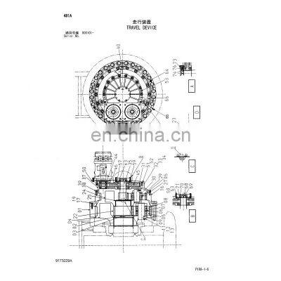 9207169 9276249 EX3500 Excavator Travel Device Gearbox EX3600-5 Final Drive For Hitachi