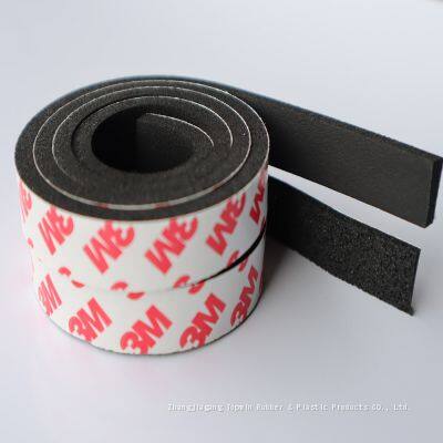Black Neoprene Nitrile Sponge Insulation Sheet Roll Materials Self Adhesive PE PU Eva Foam Rubber Door Seal Strip photo-3