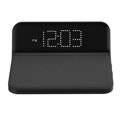 Multifunction 15W Phone Wireless charger Desktop Charge Dock Station Alarm Clock with digital Display