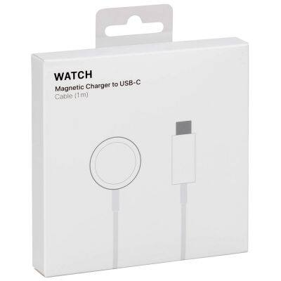 Магнитный зарядное устройство USB-C для Apple Watch Series 9, 8, 7. Быстрый портативный зарядчик для iWatch Ultra 2. Адаптер-зарядное устройство для умных часов SE