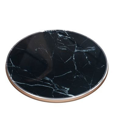 Shenzhen Innovation 2024 Marble Wireless Charger Portable Desktop Electric Fast Phone Charger 10W Slim Customize Wireless Pad