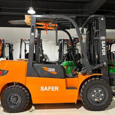 Diesel Forklift 3 Tons Three Mast 3m 4.5m 5m 6m Diesel Forklift With Isuzu Engine photo-4