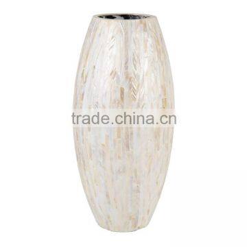 Best selling High quality MODERN VASE OVAL HERRINGBONE SHELL 40CMfrom Vietnam