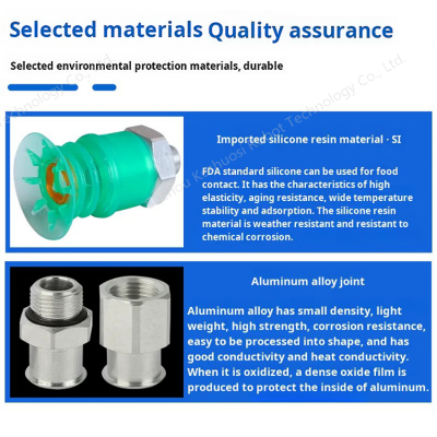 SPB2f Corrugated Vacuum Silicone Suction Cup 15-30mm Disc Diameter Imported Packaging Bag With Special Nozzle Rubber Product photo-4