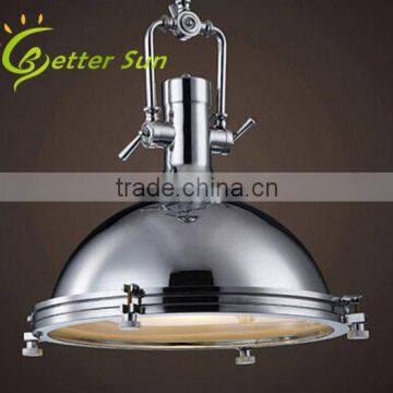 Loft Retro Industrial Iron Light Fixture Chrome Color Pendant Light