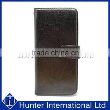 Plain PU Leather Book Phone Case For IP6