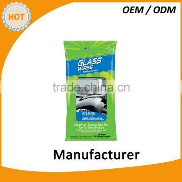 Car glass wet wipes dust proof rinse-free