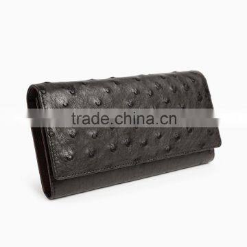 Excellent Quality genuine ostrich leather money clip wallet