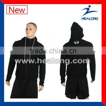 Wholesale Plain Black Hoodie With Embroidery Logo                        
                                                Quality Choice