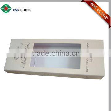 Custom Hair Extension Packaging Box With Die Cut PVC Window photo-4