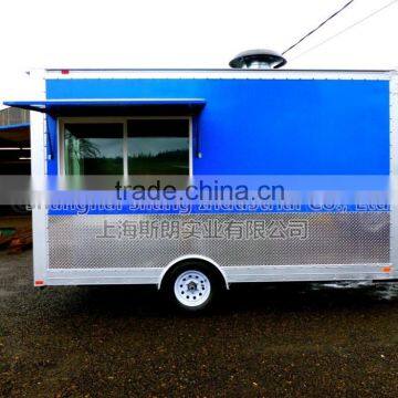 Blue Uniaxial Food Truck for Sale Mobile Food Truck for Sale Mobile Food Trailer photo-6