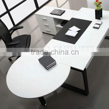 High end modern white office table office desk furniture (SZ-ODB359)