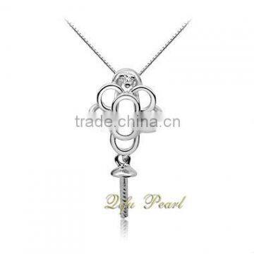 China knot 925 sterling silver pearl pendant findings