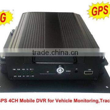 4CH Security Mobile DVR Video Realtime Recording GPS 3G WIFI