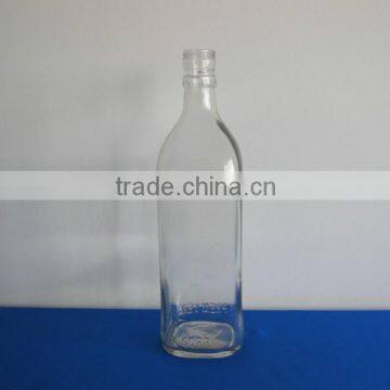 SQUARE CLEAR GLASS SPICE BOTTLES WITH SCREW CAPS