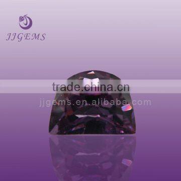 Amethyst Half Moon Cubic Zirconia