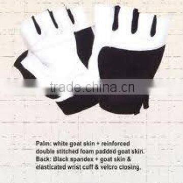 Leather weight lifting gloves