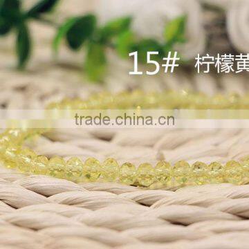 Lemon Yellow 2MM to 12MM Wholesales Factory Bulk Price Loose Crystal Facted Roundelles Glass Beads for Jewelry Cheapest