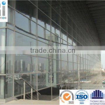 construction building/exterior point fixing glass wall with hidden aluminum frame