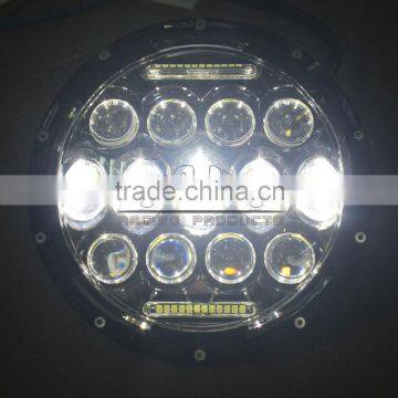 7inch Daymaker LED Projector Headlight With Chrome Round Mounting Extension Trim Bracket Ring for Harley Davidson photo-6