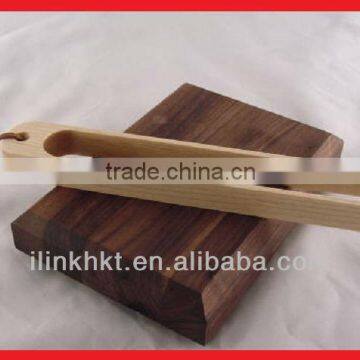 Laser Engraved or printed Wooden Toast Tong with Rope