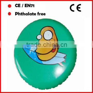 6P phthalate free pvc inflatable frisbee toys for kids Lovely images printed