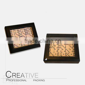 High quality leather domino set box