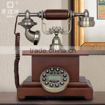 European Solid Wooden Corded Telephone for Hotel Decor