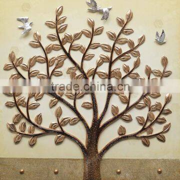 Handpainted Oil Painting Shining gold foil Oil Painting Tree
