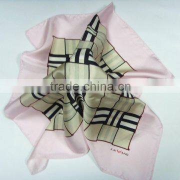 high quality silk satin print scarf