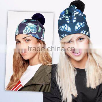 new arrival winter man digital print 3D print High Quality new design custom beanie