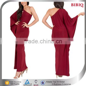 chiffon cape dress fancy dress red cape gown kimono maxi long sleeve dress red one shoulder cocktail dresses