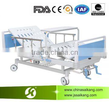 Luxury Manual Hospital Double Bed with Alumnium Alloy Side Rails