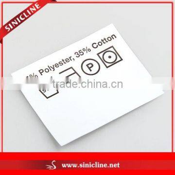 Sinicline Satin Label Man Suit Brand Wash Care Labels In China