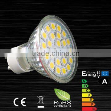 5050 smd gu10 led lamps 500lm 230VAC super bright