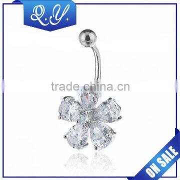 free hanging belly button rings flower shape navel piercing jewelry