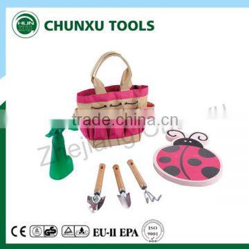 Mini garden tools set with bag/kneeler