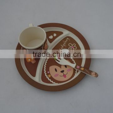 New Material Bamboo Fiber Kids Dinnerware Sets