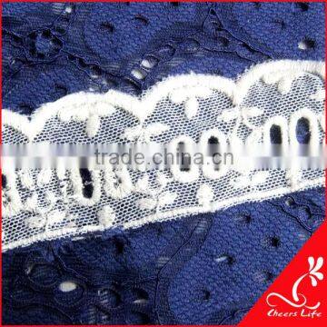 cheerslife embroidery barcode lace with leaf pattern
