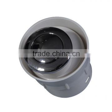 Pneumatic push buttons for in-vanity flushing cistern for front or top operation