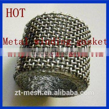 99%filter stainless steel knitted wire mesh tape/304wire mesh tape