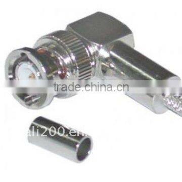 BNC Right Angle RG58 Crimp Connector