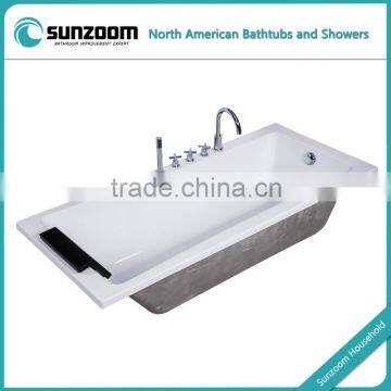 cUPC fiber bathtub price, chinese-bathtub,tempered glass side acrylic bathtub