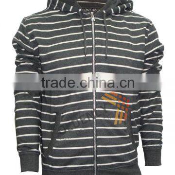 yarn dye strips fleece CVC jacket hot sale in trend